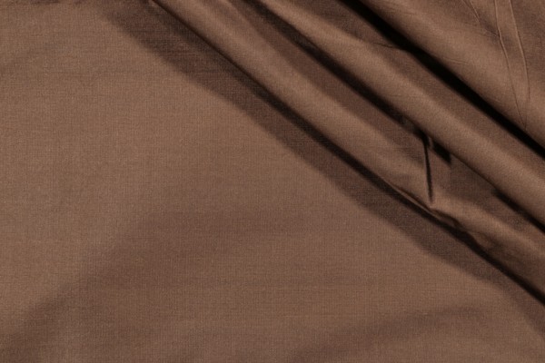 Solid Woven Silk Decorator Fabric in Cafe