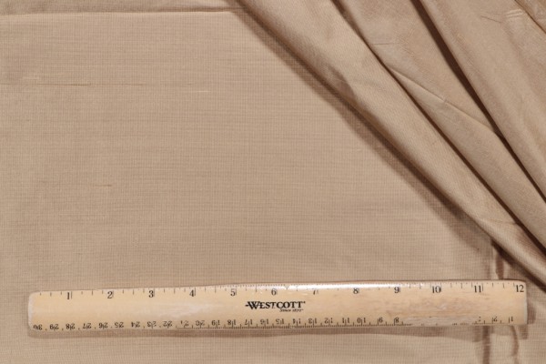 Solid Woven Silk Decorator Fabric in Sandstone