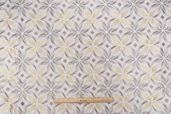 Duralee 32776-205 Embroidered Drapery Fabric in Jonquil