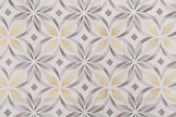 Duralee 32776-205 Embroidered Drapery Fabric in Jonquil