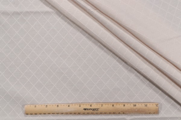 1 Yard Trellis Woven Decorator Fabric in Linen