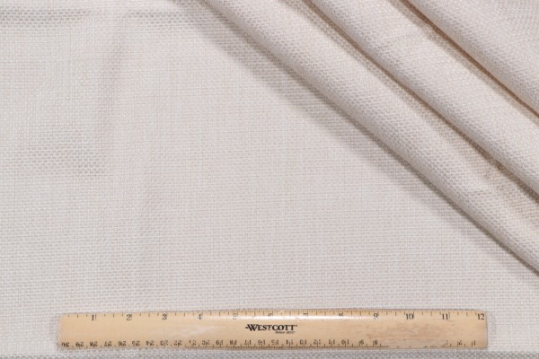 1 Yard Basketweave Woven Upholstery Fabric in Bone