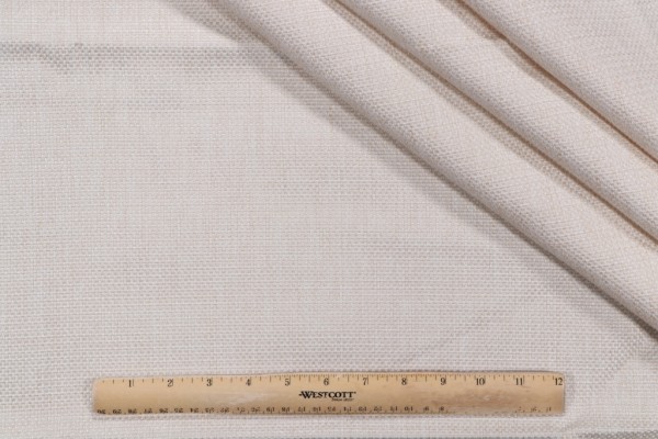1 Yard Basketweave Woven Upholstery Fabric in Bone