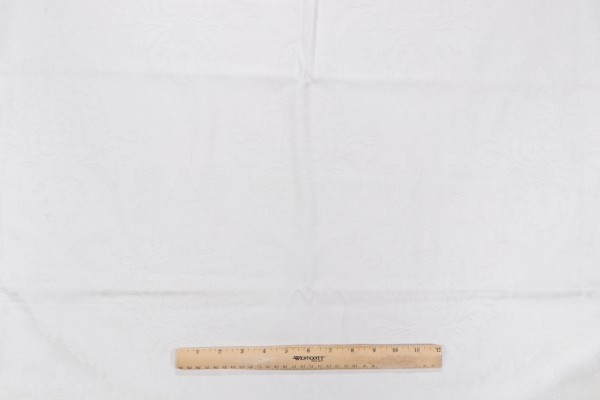 Eleanor Woven Jacquard Drapery Fabric in Winter White