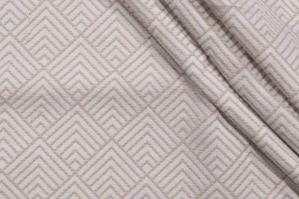 Geo Field Woven Chenille Upholstery Fabric in Linen