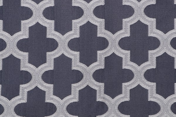 Ingrid Damask Decorator Fabric in Navy