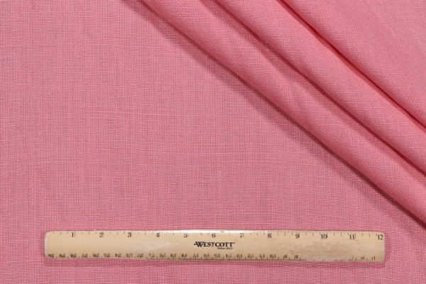 Kaufmann Slubby Linen Woven Decorator Fabric in Bubble Gum