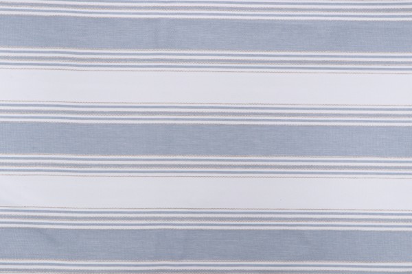 Coronado Stripe Woven Polyester Outdoor Fabric in Bay Blue