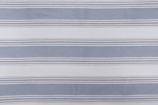 Coronado Stripe Woven Polyester Outdoor Fabric in Bay Blue