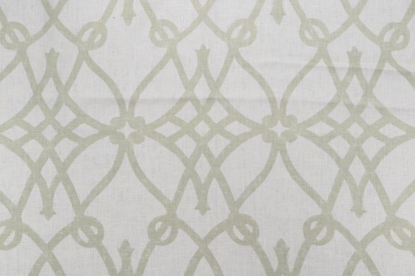 Braemore Fioretto Printed Linen Drapery Fabric in Sprout