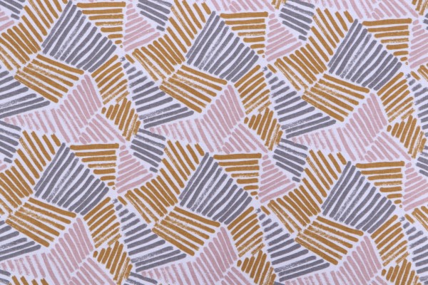 Robert Allen Lewitt Sketch Printed Cotton Drapery Fabric in Dawn 