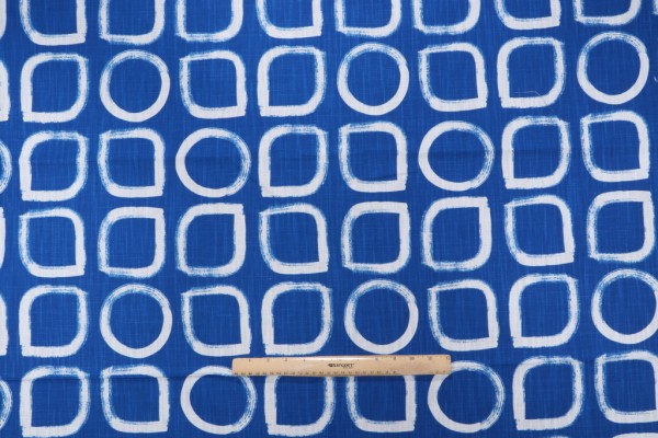 Sample of Robert Allen Asawa Block Printed Cotton Drapery Fabric in High Noon 