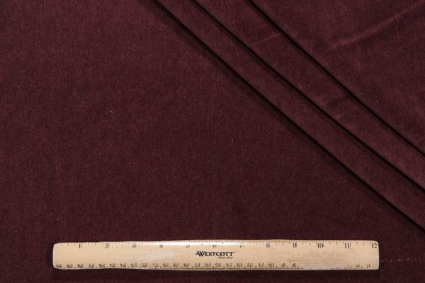 Sample of Leslie Jee Textiles Ritz Velvet Upholstery Fabric in Bordeaux 