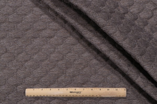 Paffuto Quilted Backed Chenille Upholstery Fabric in Bronze