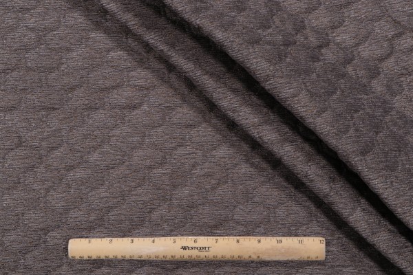 Paffuto Quilted Backed Chenille Upholstery Fabric in Bronze