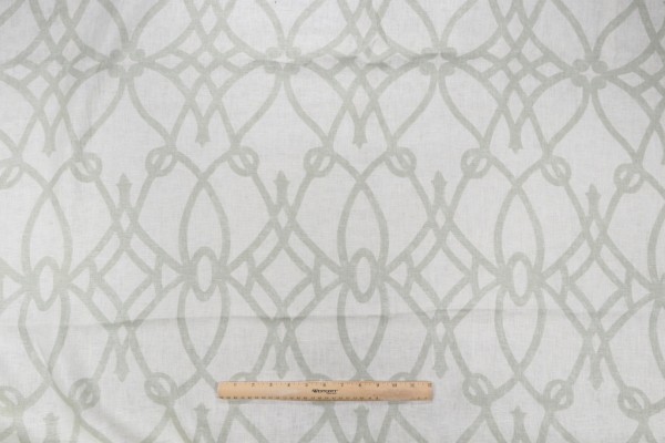 Braemore Fioretto Printed Linen Drapery Fabric in Sprout
