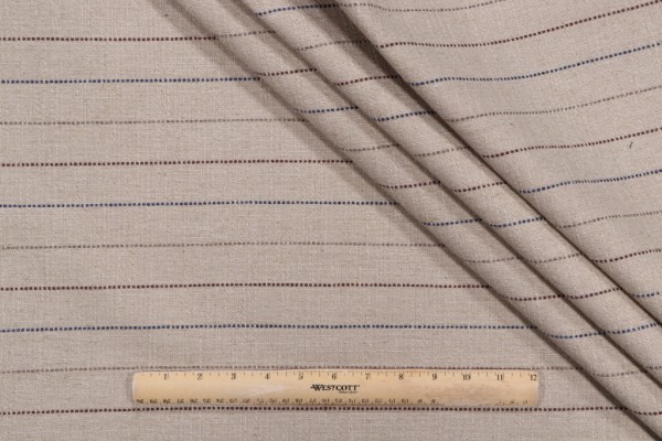 Stripe Woven Upholstery Fabric in Harbor 