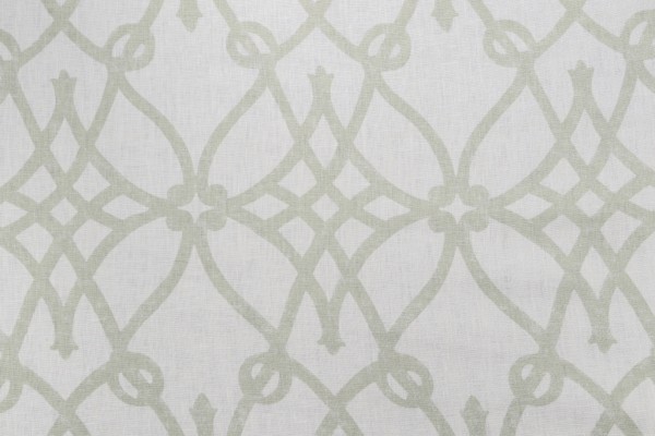 Braemore Fioretto Printed Linen Drapery Fabric in Sprout