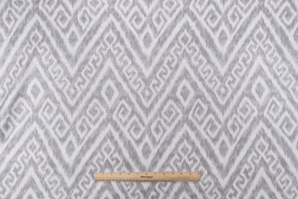 Kintbury Printed Linen Blend Drapery Fabric in Platinum