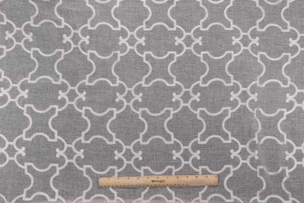 Marvel Sheer Embroidered Drapery Fabric in Flax