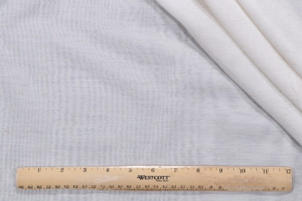 Solid Woven Sheer Drapery Fabric in Off-White