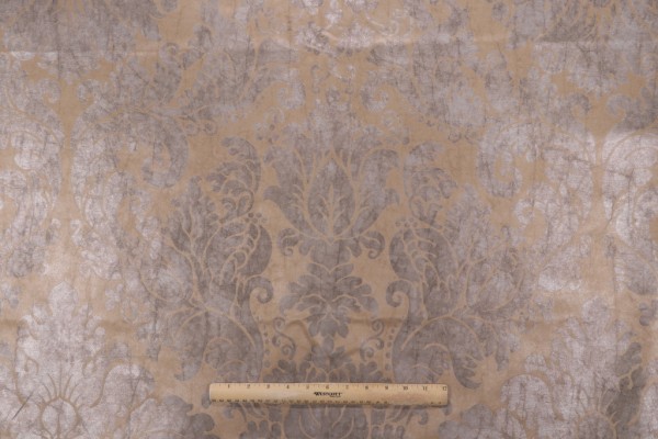 Madelina Damask Decorator Fabric in Khaki