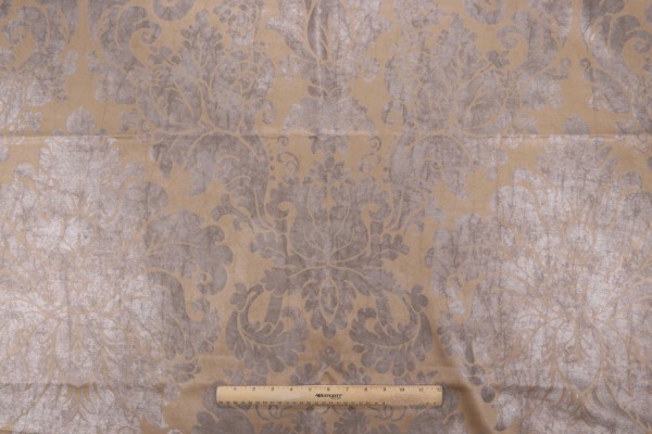 Madelina Damask Decorator Fabric in Khaki