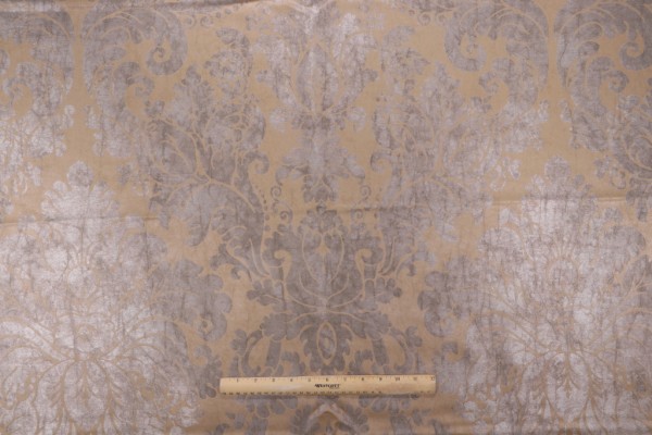 Madelina Damask Decorator Fabric in Khaki