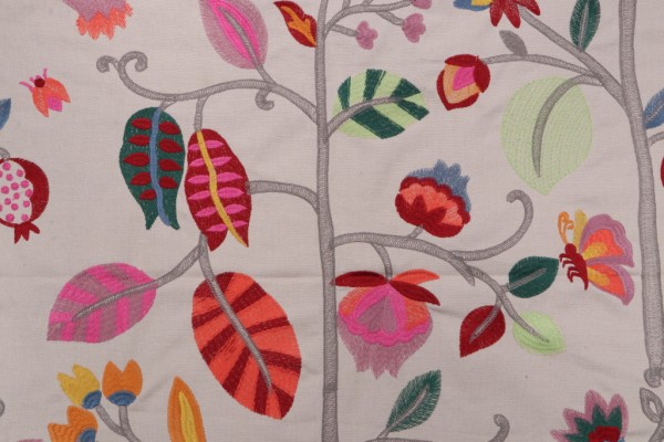 TFA New Season Embroidered Drapery Fabric in Carnival 