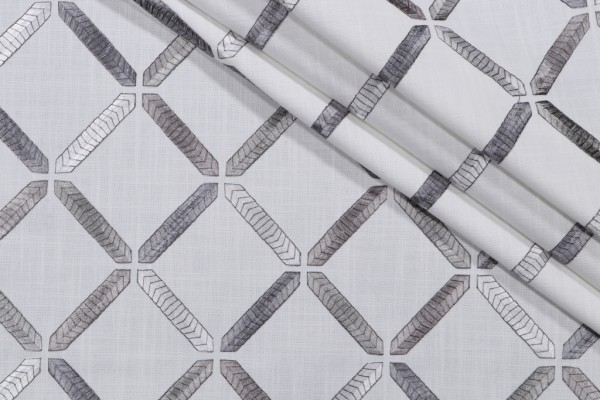 Ruru Embroidered Drapery Fabric in Stingray
