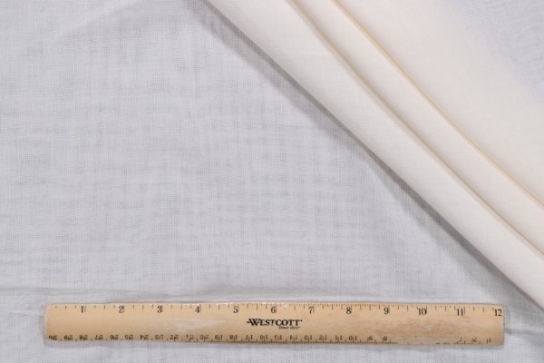 Dina Sheer Drapery Fabric in Ivory