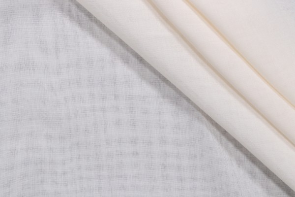 Dina Sheer Drapery Fabric in Ivory