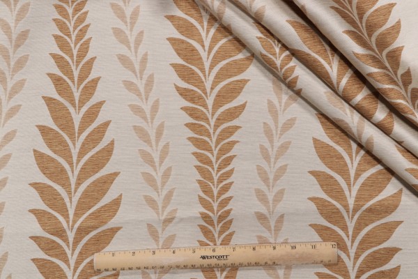 Zahra Leaf Woven Decorator Fabric in Topaz