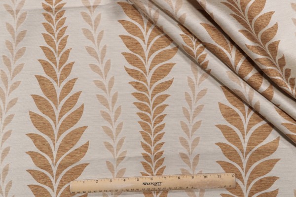 Zahra Leaf Woven Decorator Fabric in Topaz