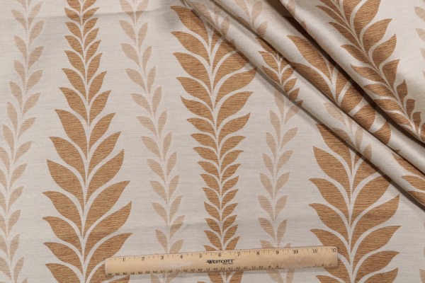 Zahra Leaf Woven Decorator Fabric in Topaz