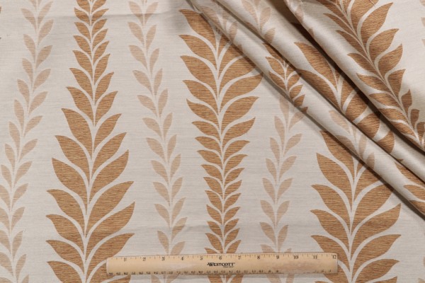 Zahra Leaf Woven Decorator Fabric in Topaz