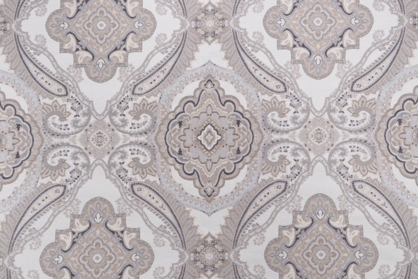 Rodin Woven Damask Upholstery Fabric in Pewter