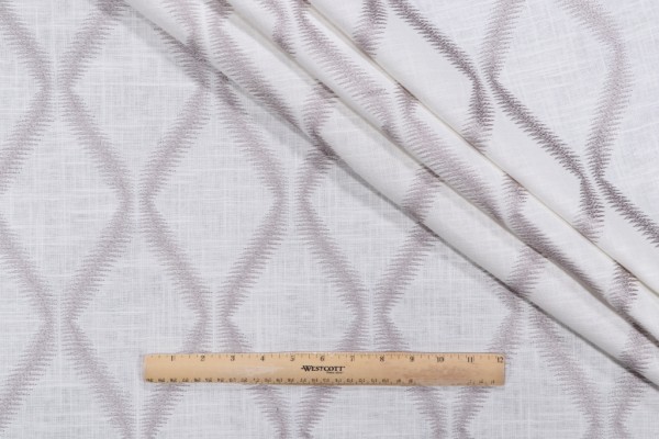 Brida Embroidered Drapery Fabric in Marble