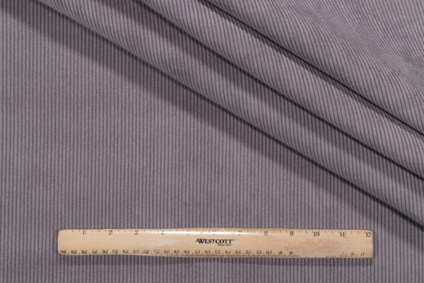 Corduroy Woven Decorator Fabric in Steel