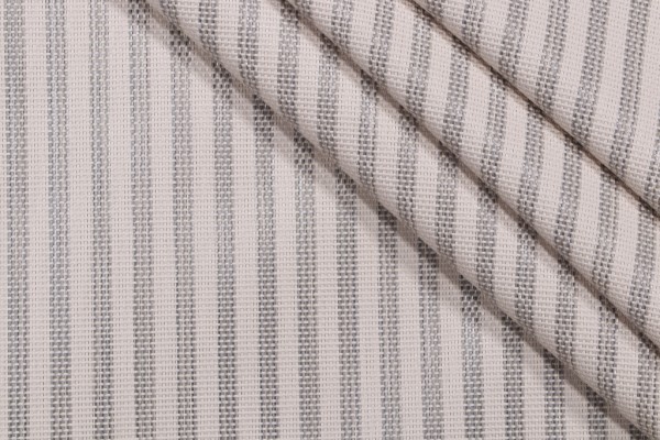 Phifertex Vineyard Stripe Woven Vinyl Mesh Sling Chair Outdoor Fabric in Silver 