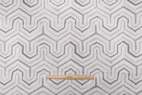 Richloom Athens Printed Cotton Drapery Fabric in Nutria