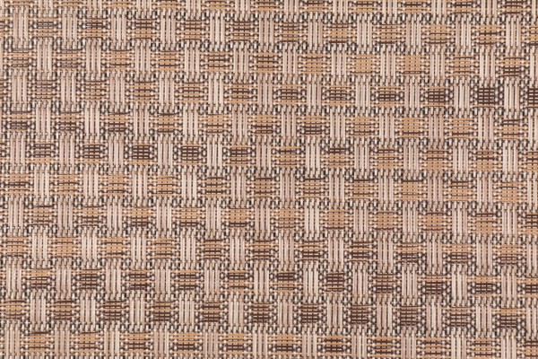 Phifertex Wicker Weave Wicker Veranda Woven Vinyl Mesh Sling Chair Outdoor Fabric in Nutmeg