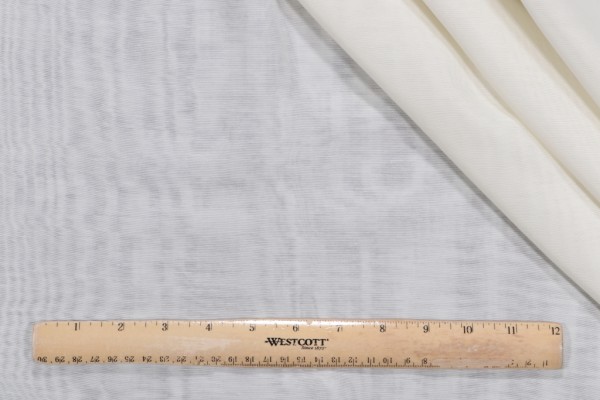 Solid Woven Sheer Drapery Fabric in Beige