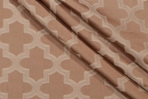 Jeweled Woven Decorator Fabric in Toffee