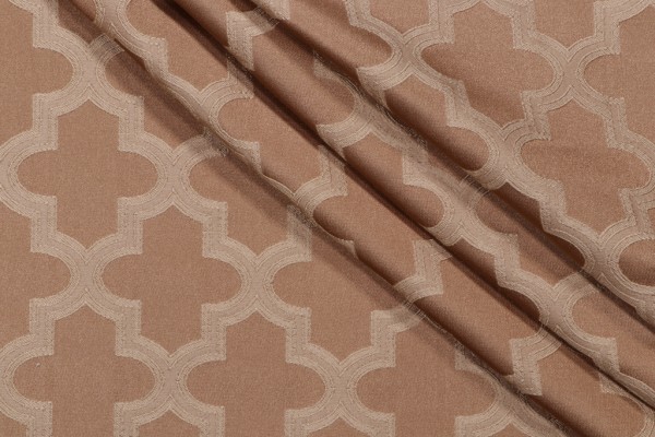 Jeweled Woven Decorator Fabric in Toffee