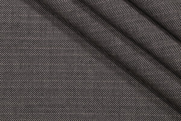 Sunbrella Herringbone Woven Solution Dyed Acrylic Outdoor Fabric in Onyx