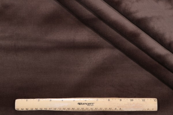 PK Lifestyles Velluto Velvet Upholstery Fabric in Brown