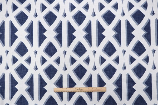 Click for 6 Yards P Kaufmann Elton Printed Cotton Decorator Fabric in Navy P Kaufmann Elton Printed Cotton Decorator Fabric in Navy