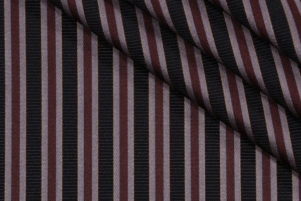 Stripe Woven Decorator Fabric in Raven