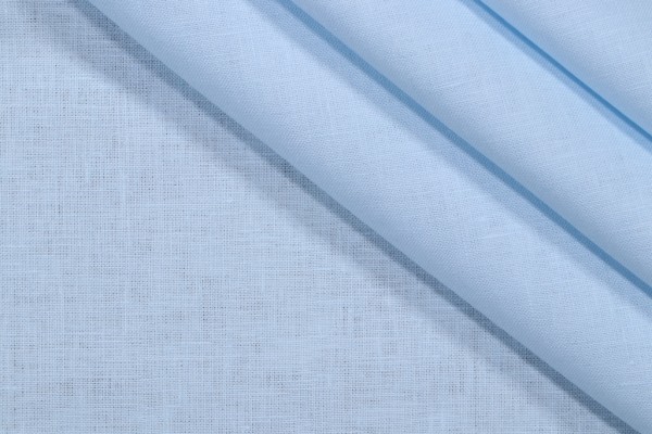 Lino Textiles Nevada-57 Inch Woven Linen Drapery Fabric in Baby Blue 